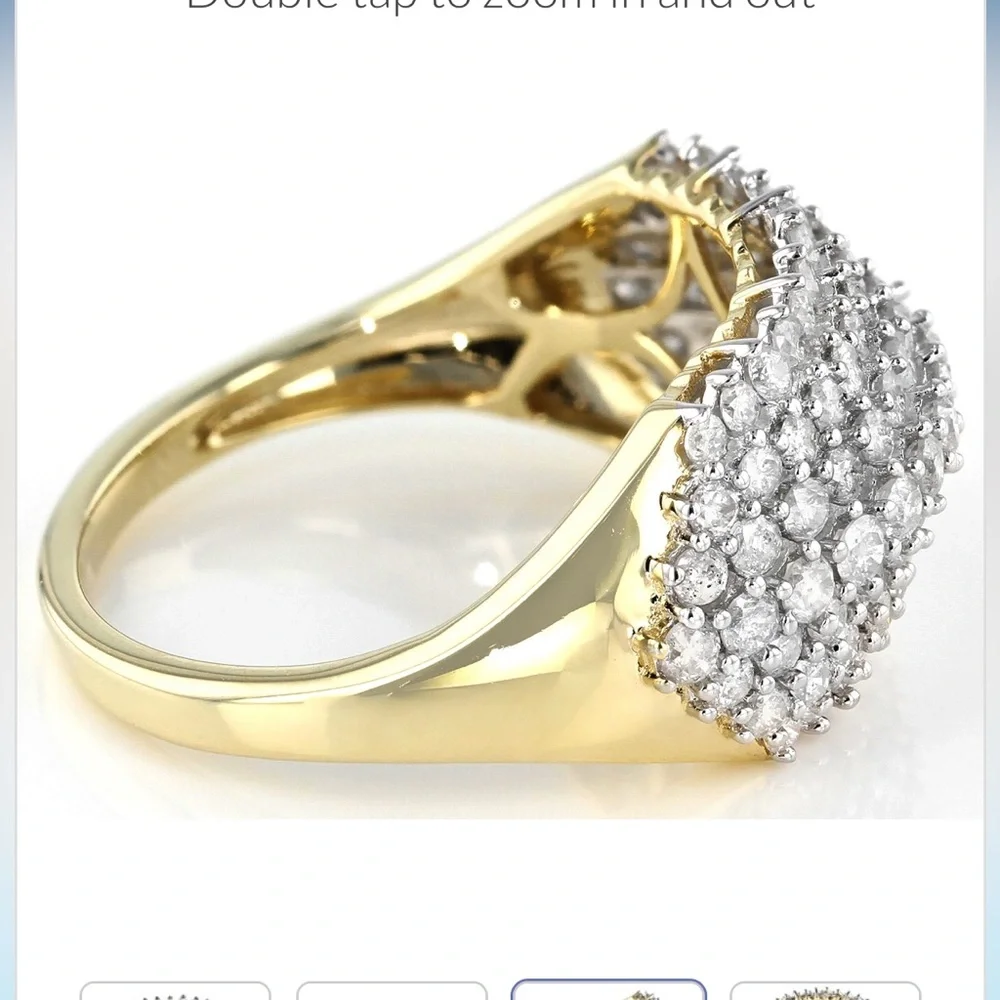 3g 10K 1 & 1/2 carat Diamond SOLID Yellow Gold NATURAL Diamond Ring 1.… - Picture 5 of 15